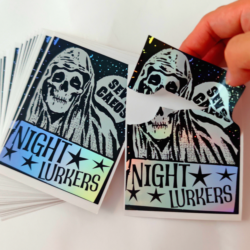 10*10CM & 4*4INCH Holographic Eggshell Sticker