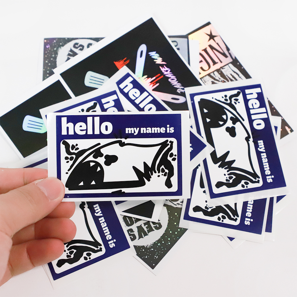 10*10CM & 4*4INCH Eggshell Sticker